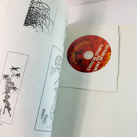 Japanese Animal and Floral 310 Designs Dover Clip Art CD Book 2006 NEW - Picture 4 of 5